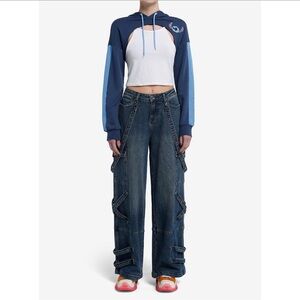 Disney Her Universe Hot Topic Lilo & Stitch hooded bolero crop shrug Size Small